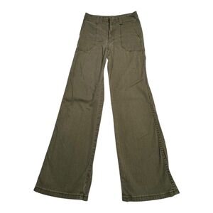 Levi's Women's Olive Green Wide‎ Leg Utility Pants W26 L27 Bell Bottoms